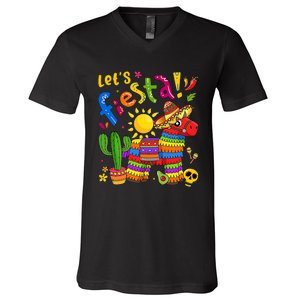 Cinco De Mayo Mexican LetS Fiesta Fun V-Neck T-Shirt