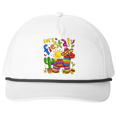 Cinco De Mayo Mexican LetS Fiesta Fun Snapback Five-Panel Rope Hat