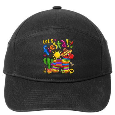 Cinco De Mayo Mexican LetS Fiesta Fun 7-Panel Snapback Hat