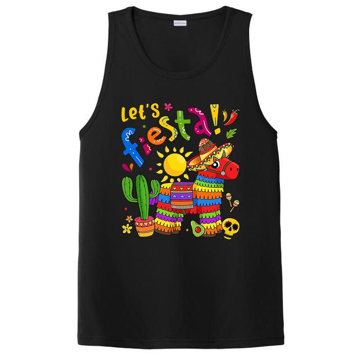 Cinco De Mayo Mexican LetS Fiesta Fun PosiCharge Competitor Tank