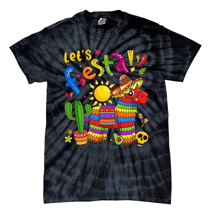 Cinco De Mayo Mexican LetS Fiesta Fun Tie-Dye T-Shirt