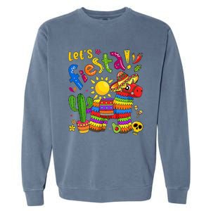 Cinco De Mayo Mexican LetS Fiesta Fun Garment-Dyed Sweatshirt