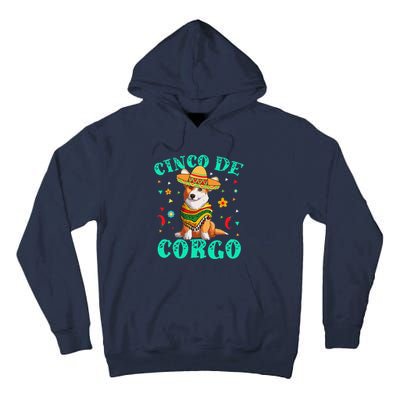 Cinco De Mayo Corgi Dog With A Poncho & Mexican Hat Tall Hoodie