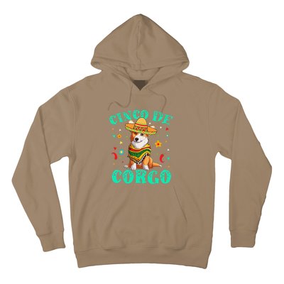 Cinco De Mayo Corgi Dog With A Poncho & Mexican Hat Hoodie