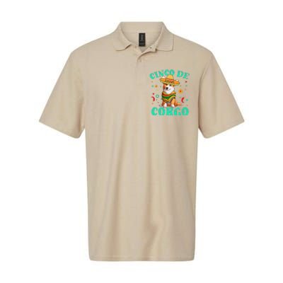 Cinco De Mayo Corgi Dog With A Poncho & Mexican Hat Softstyle Adult Sport Polo