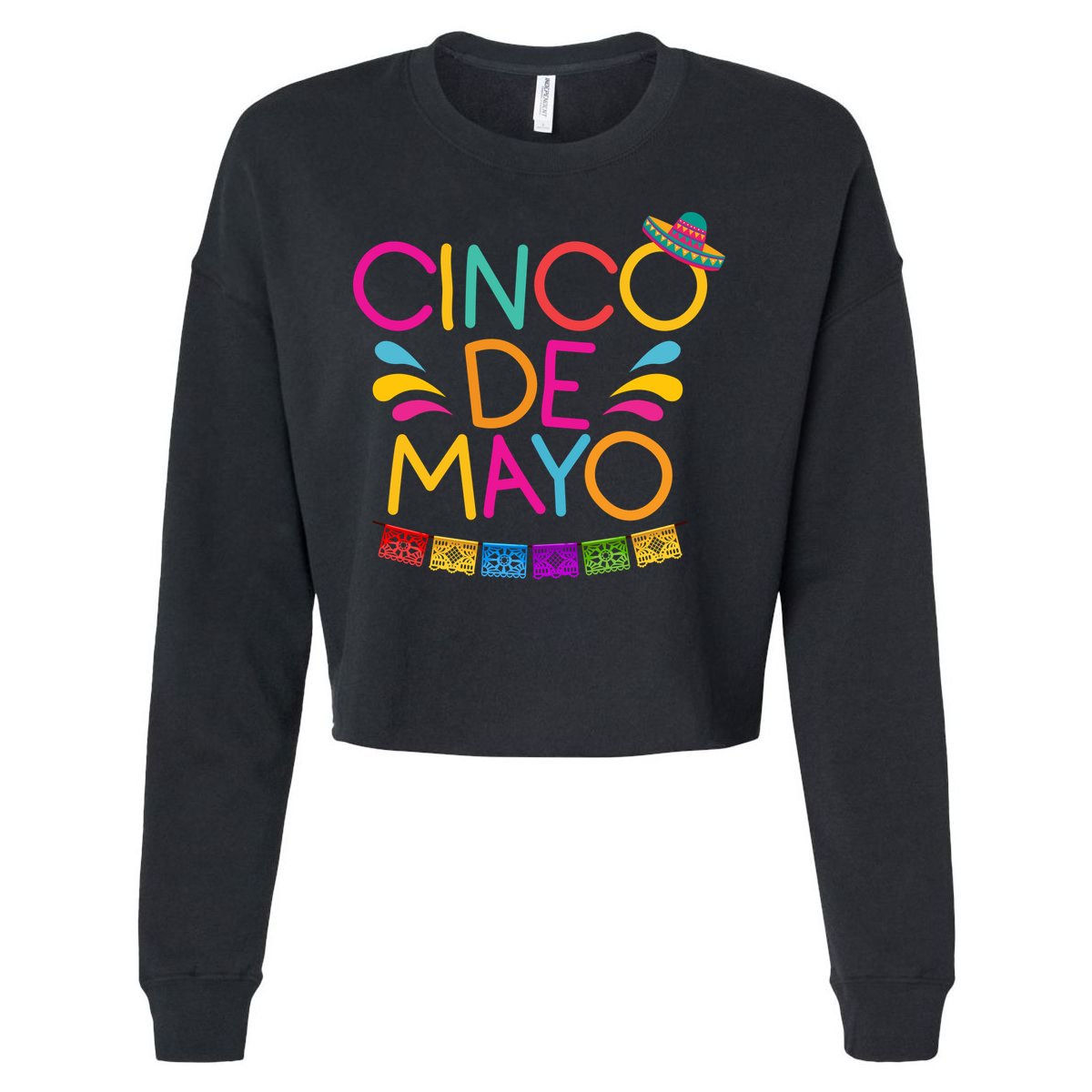 Cinco De Mayo Fiesta Cropped Pullover Crew