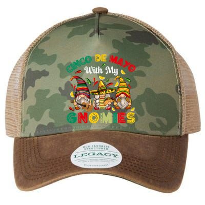 Cinco De Mayo With My Gnomies Mexican Fiesta Legacy Tie Dye Trucker Hat