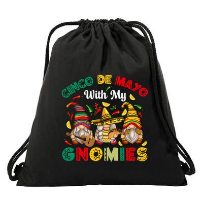 Cinco De Mayo With My Gnomies Mexican Fiesta Drawstring Bag