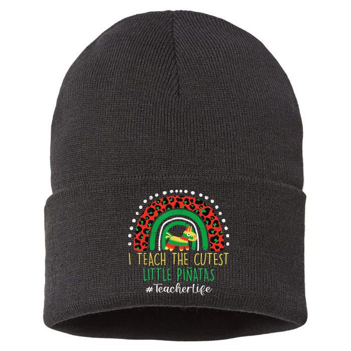 Cinco De Mayo I Teach Cutest Little Pinatas Teacher Life Sustainable Knit Beanie