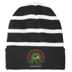 Cinco De Mayo I Teach Cutest Little Pinatas Teacher Life Striped Beanie with Solid Band