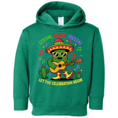 Cinco De Mayo Cute Catus Strum Dance Fiesta Party Toddler Hoodie