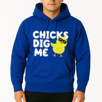 Chicks Dig Me Funny Baby Chick Chicken Hoodie