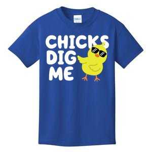 Chicks Dig Me Funny Baby Chick Chicken Kids T-Shirt