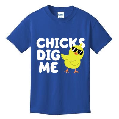 Chicks Dig Me Funny Baby Chick Chicken Kids T-Shirt