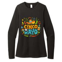 Cinco De Mayo Funny Mexican Sombrero Maracas With Tacos Womens CVC Long Sleeve Shirt