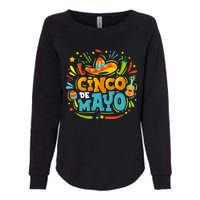 Cinco De Mayo Funny Mexican Sombrero Maracas With Tacos Womens California Wash Sweatshirt