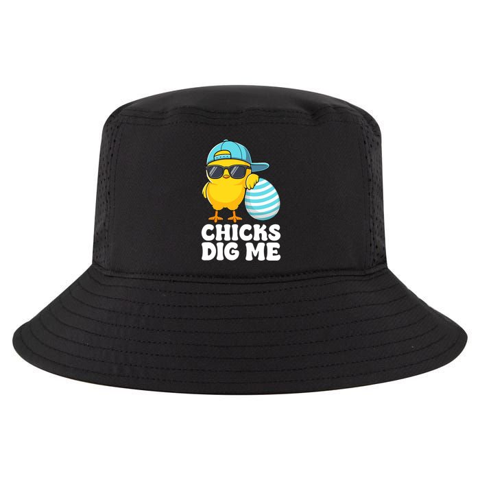 Chicks Dig Me Easter Happy Easter Funny Cool Comfort Performance Bucket Hat