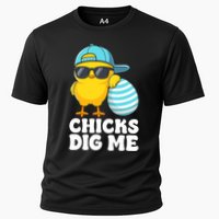 Chicks Dig Me Easter Happy Easter Funny Cooling Performance Crew T-Shirt