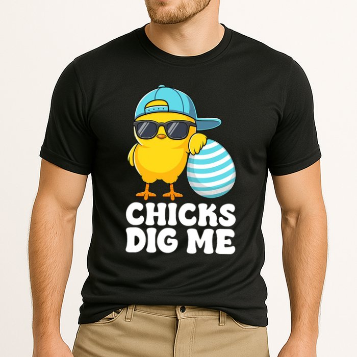 Chicks Dig Me Easter Happy Easter Funny Cooling Performance Crew T-Shirt