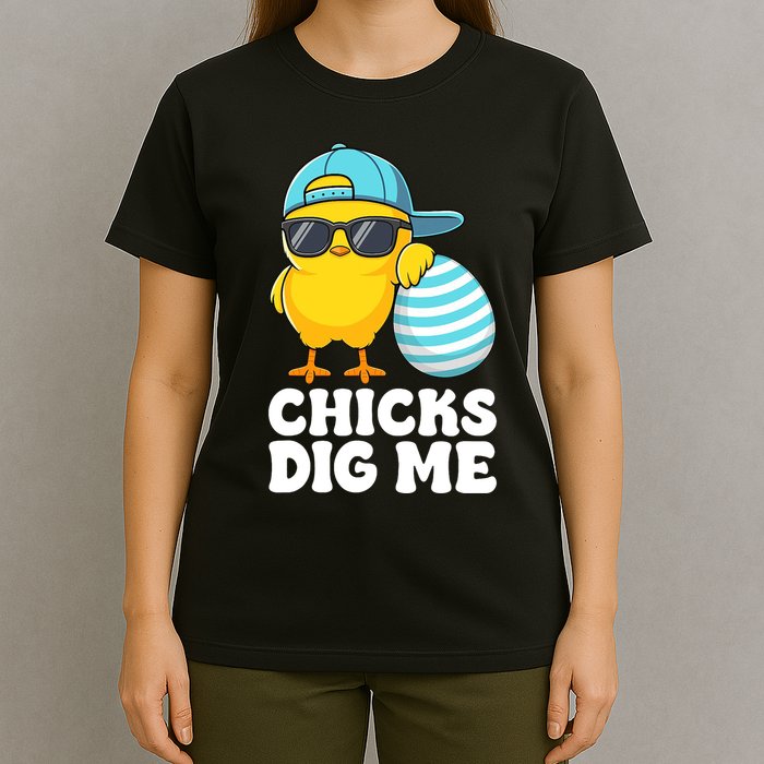 Chicks Dig Me Easter Happy Easter Funny T-Shirt