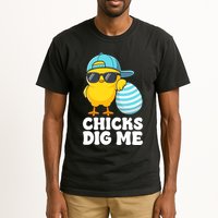 Chicks Dig Me Easter Happy Easter Funny Tall T-Shirt