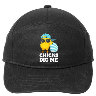 Chicks Dig Me Easter Happy Easter Funny 7-Panel Snapback Hat