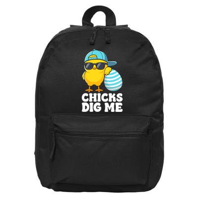 Chicks Dig Me Easter Happy Easter Funny 16 in Basic Backpack