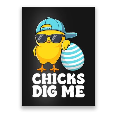 Chicks Dig Me Easter Happy Easter Funny Poster