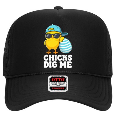Chicks Dig Me Easter Happy Easter Funny Trucker Hat