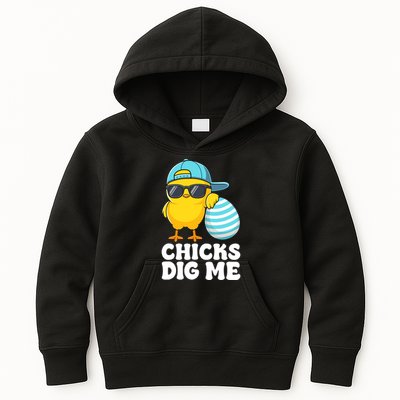 Chicks Dig Me Easter Happy Easter Funny Kids Hoodie