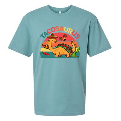 Cinco De Mayo Taco Dinosaur Tacosaurus Sueded Cloud Jersey T-Shirt