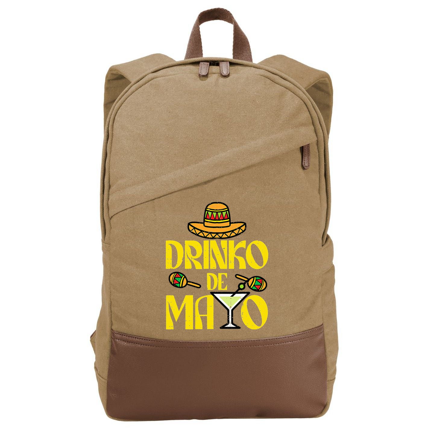 Cinco De Mayo Drinko De Mayo Mexican Fiesta Cotton Canvas Backpack