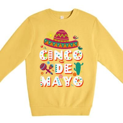 Cinco De Mayo Mexican Fiesta 5 De Mayo Premium Crewneck Sweatshirt