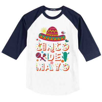 Cinco De Mayo Mexican Fiesta 5 De Mayo Baseball Sleeve Shirt