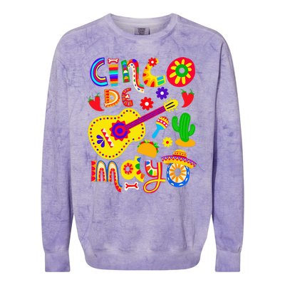 Cinco De Mayo Mexican Fiesta 5 De Mayo Colorblast Crewneck Sweatshirt