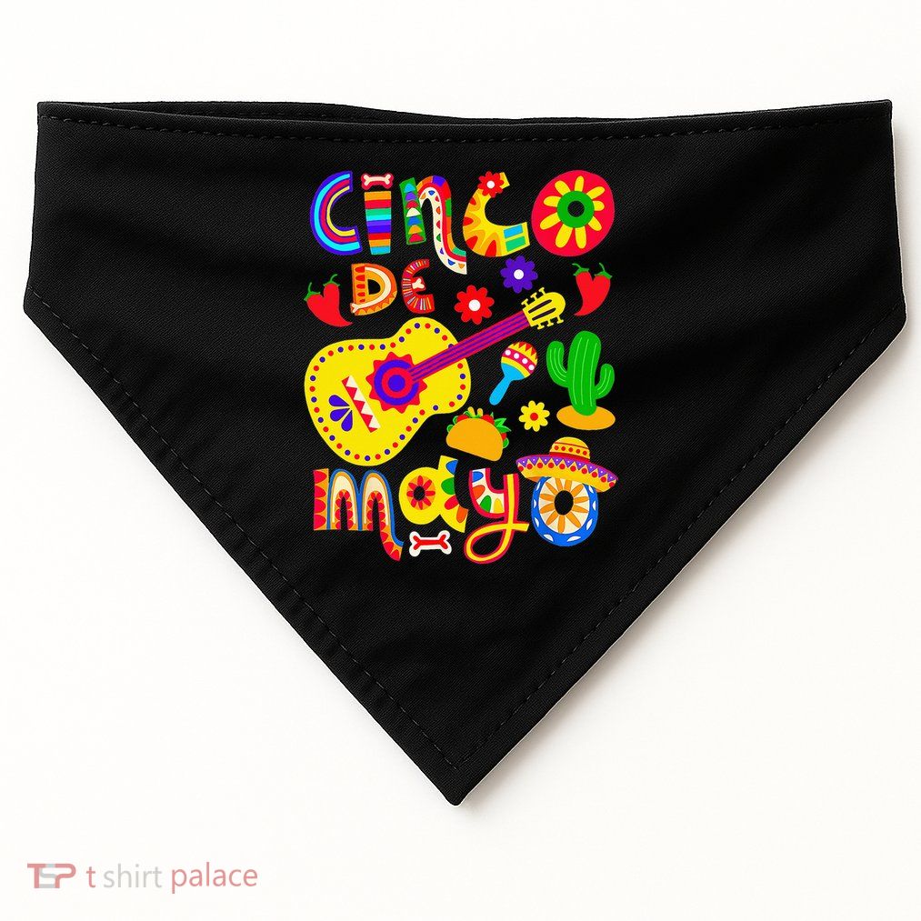 Cinco De Mayo Mexican Fiesta 5 De Mayo USA-Made Doggie Bandana