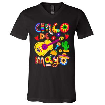 Cinco De Mayo Mexican Fiesta 5 De Mayo V-Neck T-Shirt