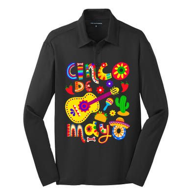 Cinco De Mayo Mexican Fiesta 5 De Mayo Silk Touch Performance Long Sleeve Polo