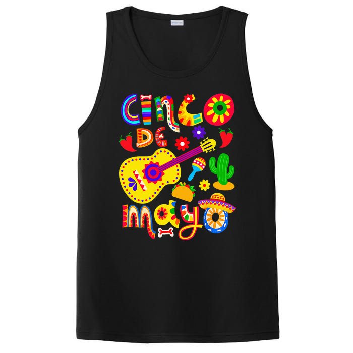 Cinco De Mayo Mexican Fiesta 5 De Mayo PosiCharge Competitor Tank