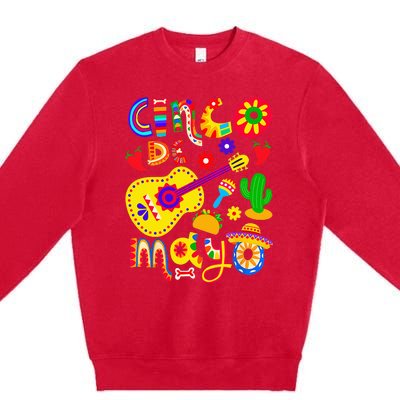 Cinco De Mayo Mexican Fiesta 5 De Mayo Premium Crewneck Sweatshirt