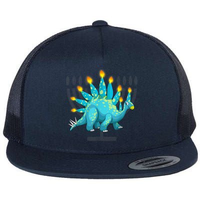 Cute Dinosaur Menorasaurus Hanukkah Stegosaurus Chanukah Kid Flatbill Hat