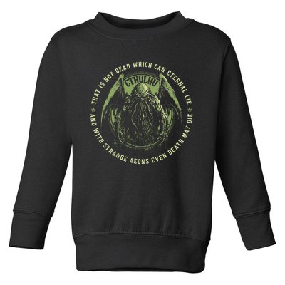 Cthulhu Death May Die Quote Cosmic Horror Cthulhu Toddler Sweatshirt