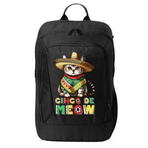 Cinco De Mayo Funny Mexican Cat Sombrero Poncho City Backpack