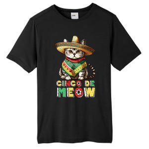 Cinco De Mayo Funny Mexican Cat Sombrero Poncho Tall Fusion ChromaSoft Performance T-Shirt