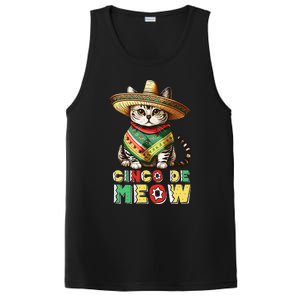 Cinco De Mayo Funny Mexican Cat Sombrero Poncho PosiCharge Competitor Tank