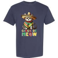 Cinco De Mayo Funny Mexican Cat Sombrero Poncho Garment-Dyed Heavyweight T-Shirt