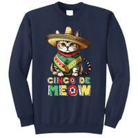 Cinco De Mayo Funny Mexican Cat Sombrero Poncho Sweatshirt