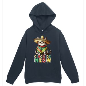 Cinco De Mayo Funny Mexican Cat Sombrero Poncho Urban Pullover Hoodie