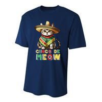 Cinco De Mayo Funny Mexican Cat Sombrero Poncho Performance Sprint T-Shirt