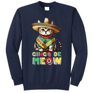 Cinco De Mayo Funny Mexican Cat Sombrero Poncho Tall Sweatshirt